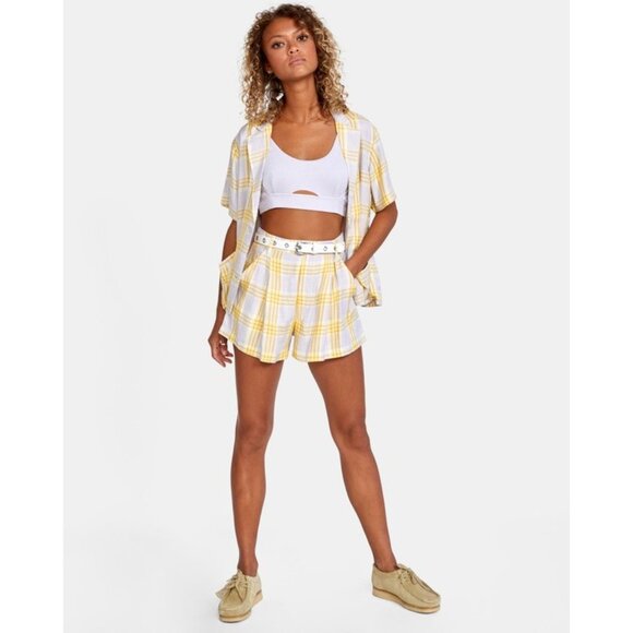 RVCA Women's Downer Woven Short Size 30 In Lavender - Picture 4 of 14